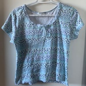 Vintage Striped Floral Top